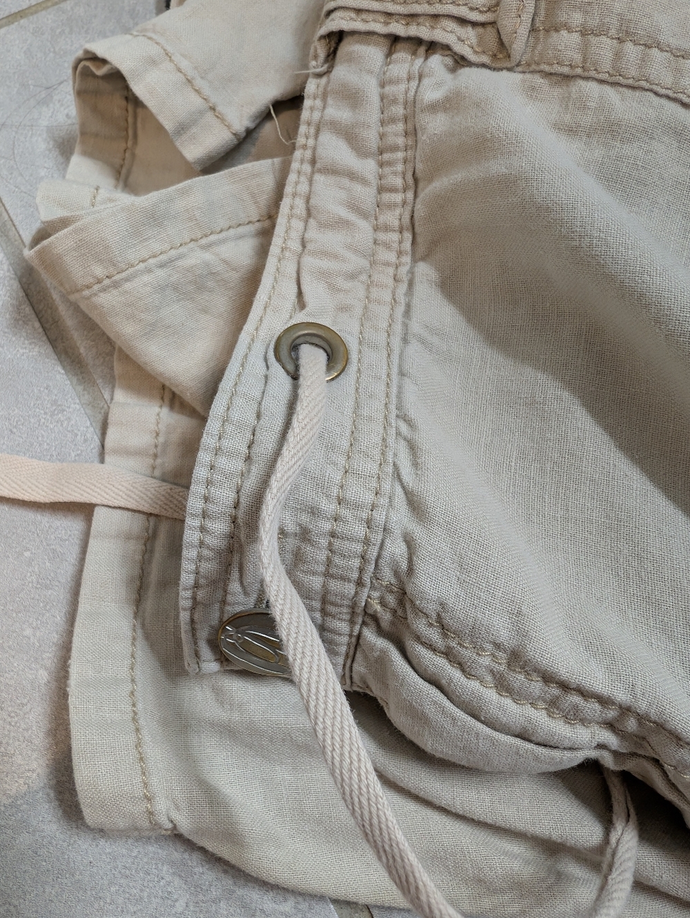 Nine West Jeans 20w Linen blend drawstring Slacks - Picture 9 of 9